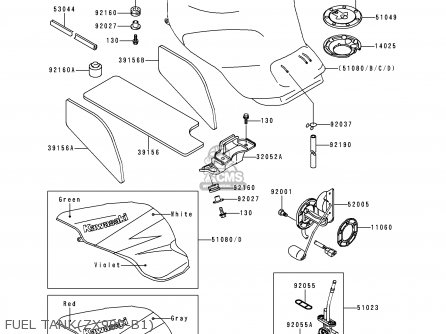 FUEL TANK(ZX900-B1) - ZX900B1 NINJA ZX9R 1994 USA CALIFORNIA CANADA