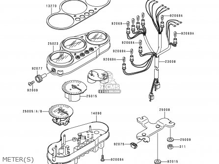 METER(S) - ZX900B1 NINJA ZX9R 1994 USA CALIFORNIA CANADA