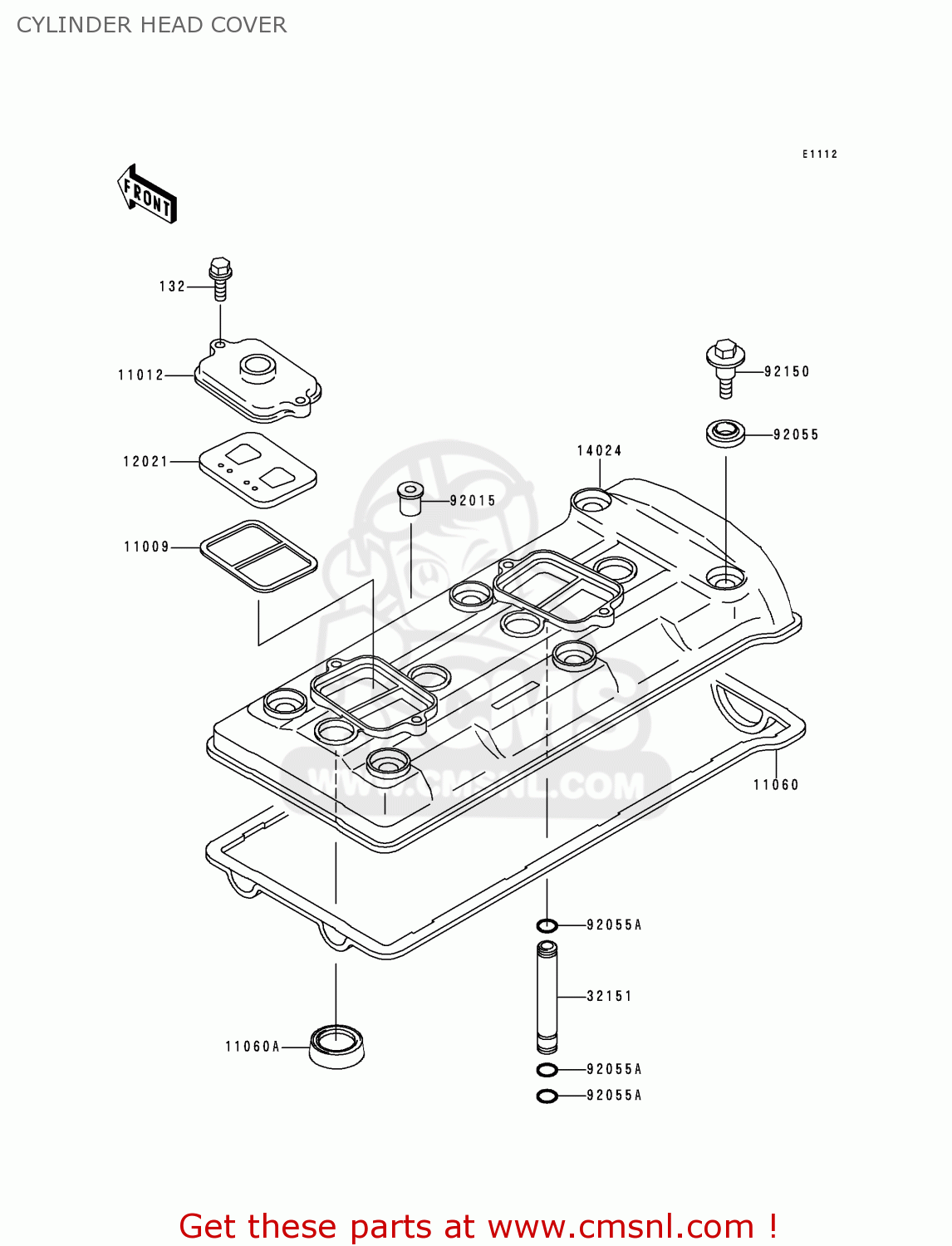 CYLINDER HEAD COVER ZX900B2 NINJA ZX9R 1995 EU UK FR NL AR FG GR IT NR SD SP ST