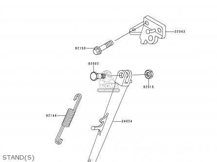 STAND(S) - ZX900B2 NINJA ZX9R 1995 EU UK FR NL AR FG GR IT NR SD SP ST