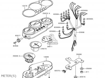 METER(S) - ZX900B2 NINJA ZX9R 1995 EU UK FR NL AR FG GR IT NR SD SP ST