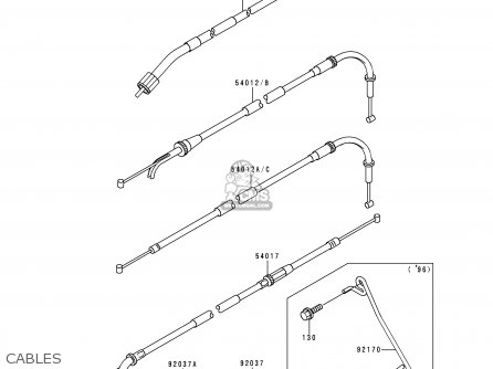 CABLES - ZX900B2 NINJA ZX9R 1995 EU UK FR NL AR FG GR IT NR SD SP ST