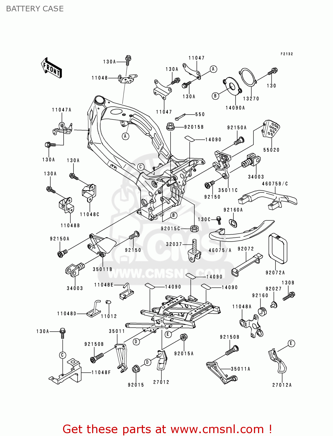BATTERY CASE ZX900B3 NINJA ZX9R 1996 EU UK FR NL AR FG GR IT NR SD SP ST