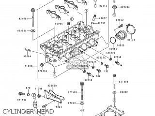 CYLINDER HEAD - ZX900B3 NINJA ZX9R 1996 EU UK FR NL AR FG GR IT NR SD SP ST