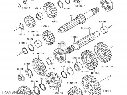 TRANSMISSION - ZX900B3 NINJA ZX9R 1996 EU UK FR NL AR FG GR IT NR SD SP ST