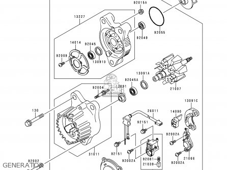 GENERATOR - ZX900B3 NINJA ZX9R 1996 EU UK FR NL AR FG GR IT NR SD SP ST