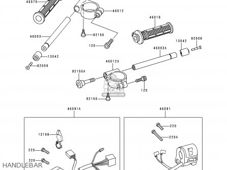 HANDLEBAR - ZX900B3 NINJA ZX9R 1996 EU UK FR NL AR FG GR IT NR SD SP ST
