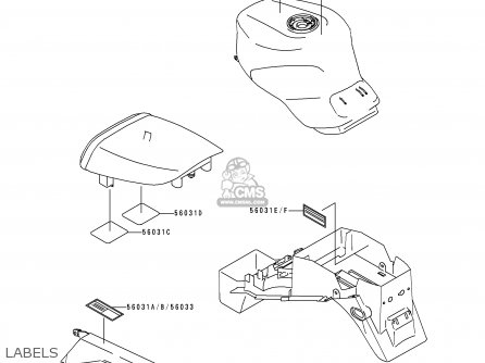 LABELS - ZX900B3 NINJA ZX9R 1996 EU UK FR NL AR FG GR IT NR SD SP ST