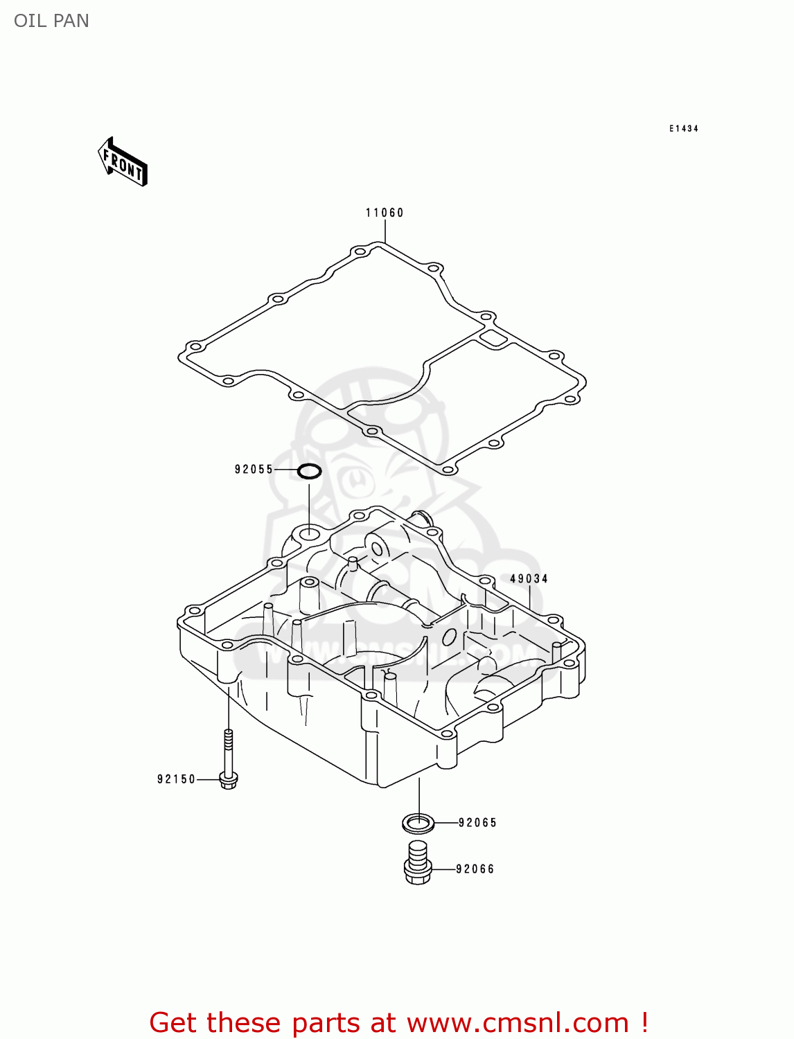 OIL PAN ZX900B3 NINJA ZX9R 1996 USA CALIFORNIA CANADA