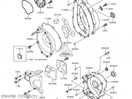 ENGINE COVER(S) - ZX900B3 NINJA ZX9R 1996 USA CALIFORNIA CANADA