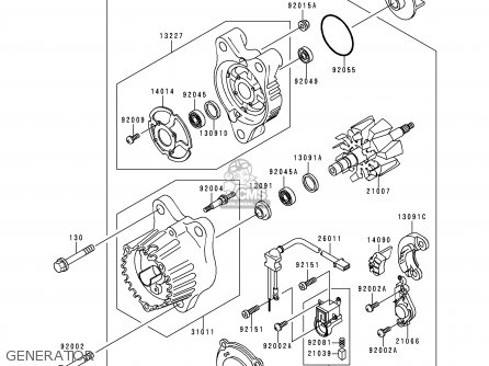 GENERATOR - ZX900B3 NINJA ZX9R 1996 USA CALIFORNIA CANADA