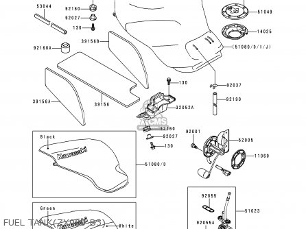 FUEL TANK(ZX900-B3) - ZX900B3 NINJA ZX9R 1996 USA CALIFORNIA CANADA