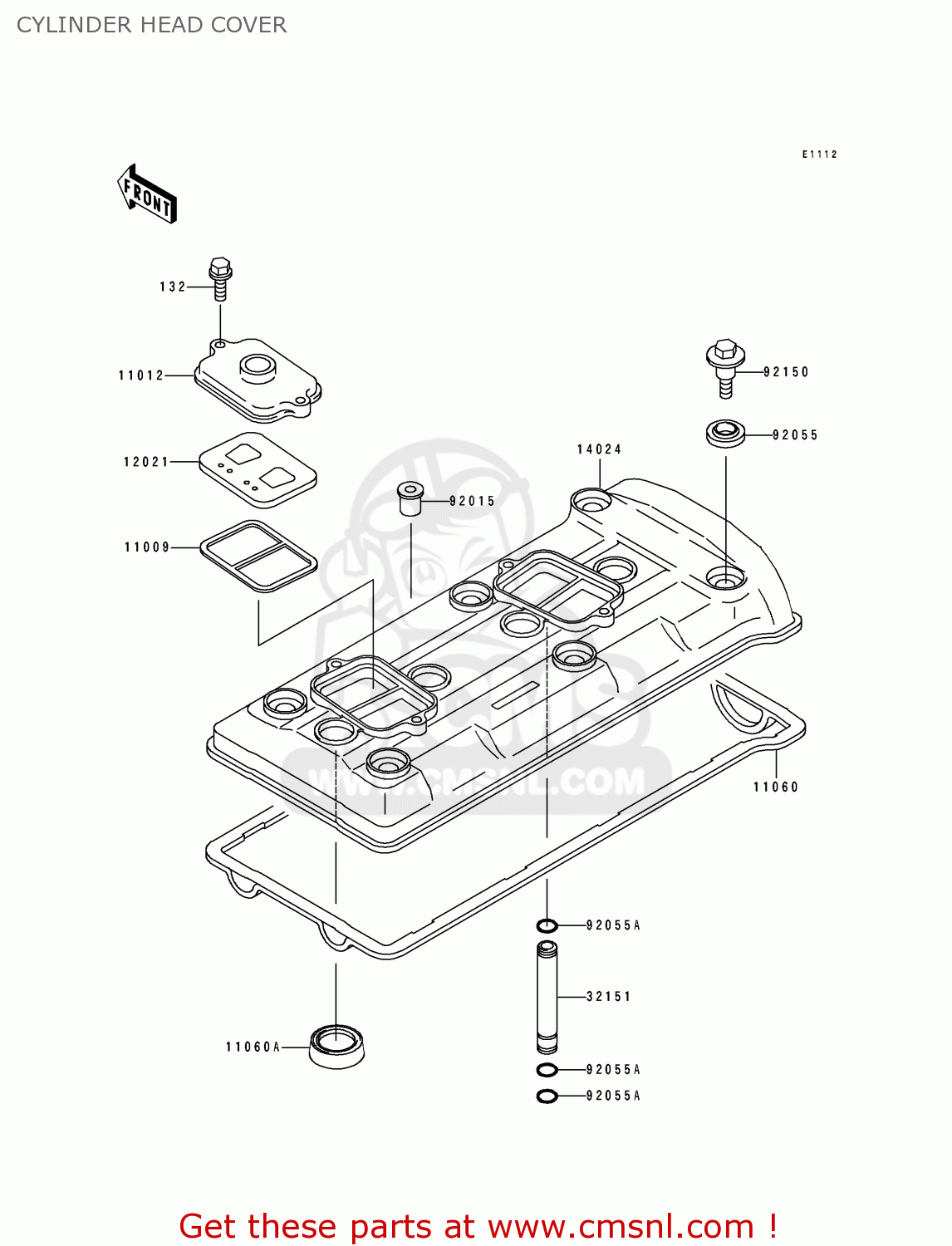 CYLINDER HEAD COVER ZX900B4 NINJA ZX9R 1997 EUROPE UK FR NL AR FG GR IT NR SD SP ST