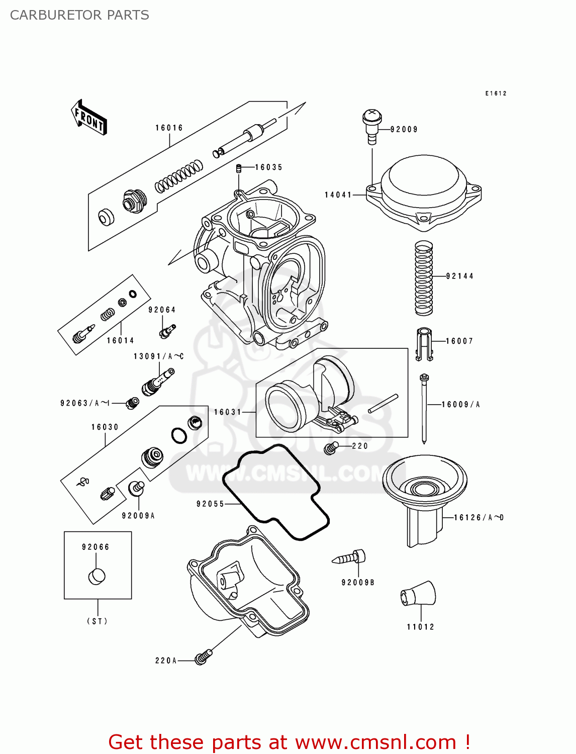 CARBURETOR PARTS ZX900B4 NINJA ZX9R 1997 EUROPE UK FR NL AR FG GR IT NR SD SP ST