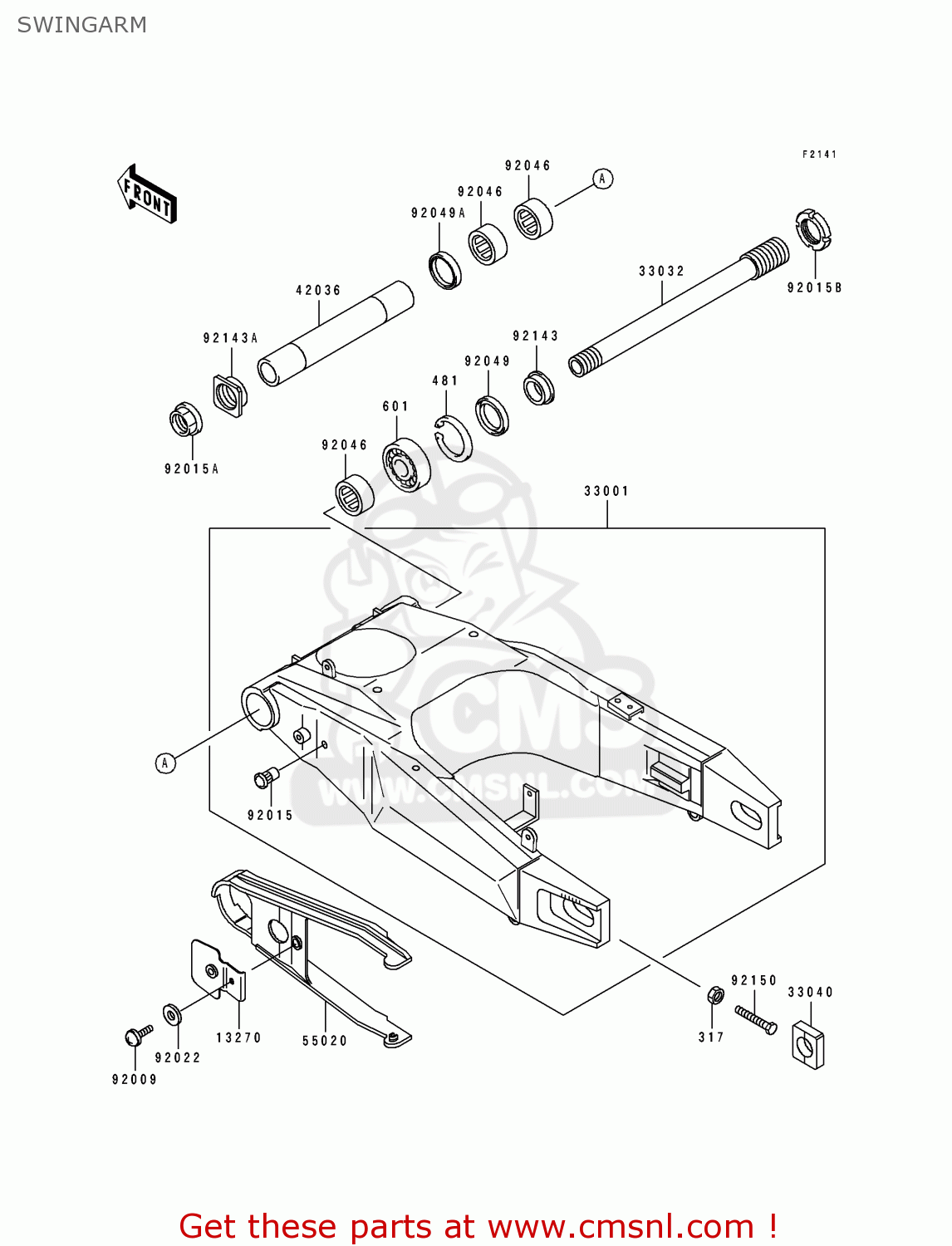 SWINGARM ZX900B4 NINJA ZX9R 1997 EUROPE UK FR NL AR FG GR IT NR SD SP ST