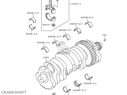 CRANKSHAFT - ZX900B4 NINJA ZX9R 1997 EUROPE UK FR NL AR FG GR IT NR SD SP ST