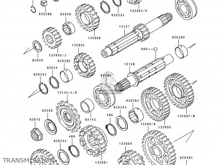 TRANSMISSION - ZX900B4 NINJA ZX9R 1997 EUROPE UK FR NL AR FG GR IT NR SD SP ST