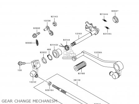 GEAR CHANGE MECHANISM - ZX900B4 NINJA ZX9R 1997 EUROPE UK FR NL AR FG GR IT NR SD SP ST