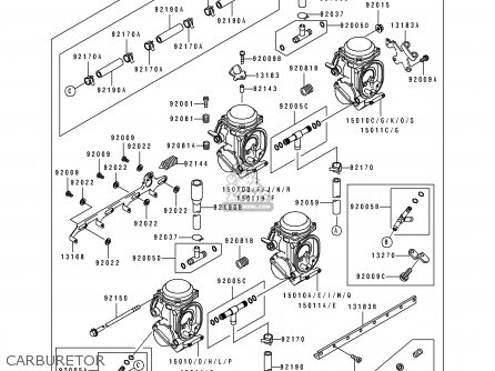 CARBURETOR - ZX900B4 NINJA ZX9R 1997 EUROPE UK FR NL AR FG GR IT NR SD SP ST