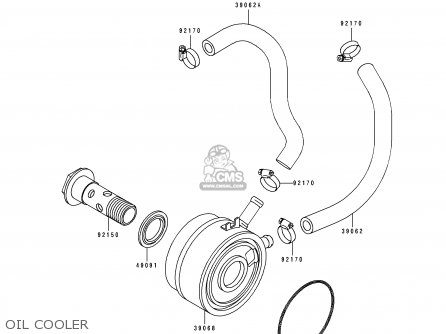 OIL COOLER - ZX900B4 NINJA ZX9R 1997 EUROPE UK FR NL AR FG GR IT NR SD SP ST