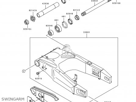 SWINGARM - ZX900B4 NINJA ZX9R 1997 EUROPE UK FR NL AR FG GR IT NR SD SP ST