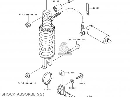 SHOCK ABSORBER(S) - ZX900B4 NINJA ZX9R 1997 EUROPE UK FR NL AR FG GR IT NR SD SP ST