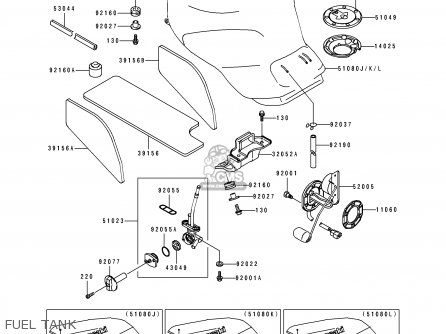 FUEL TANK - ZX900B4 NINJA ZX9R 1997 EUROPE UK FR NL AR FG GR IT NR SD SP ST