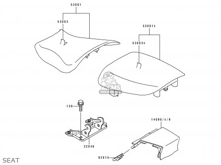SEAT - ZX900B4 NINJA ZX9R 1997 EUROPE UK FR NL AR FG GR IT NR SD SP ST