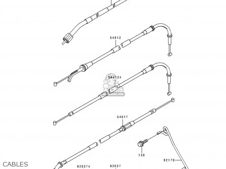 CABLES - ZX900B4 NINJA ZX9R 1997 EUROPE UK FR NL AR FG GR IT NR SD SP ST