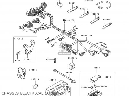 CHASSIS ELECTRICAL EQUIPMENT - ZX900B4 NINJA ZX9R 1997 EUROPE UK FR NL AR FG GR IT NR SD SP ST