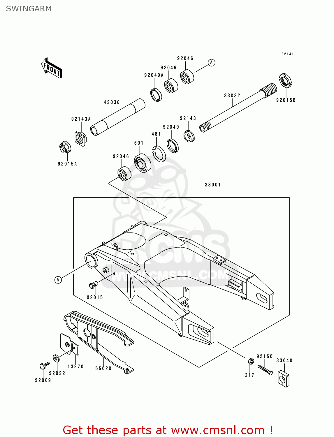 SWINGARM ZX900B4 NINJA ZX9R 1997 USA CALIFORNIA CANADA