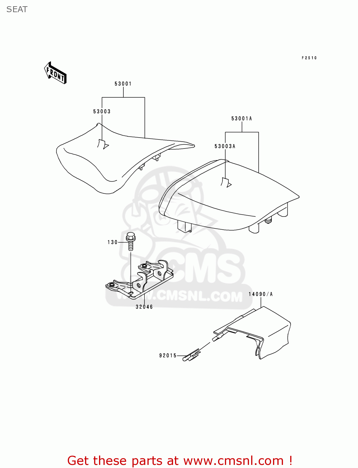 SEAT ZX900B4 NINJA ZX9R 1997 USA CALIFORNIA CANADA