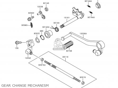 GEAR CHANGE MECHANISM - ZX900B4 NINJA ZX9R 1997 USA CALIFORNIA CANADA