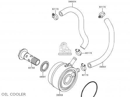 OIL COOLER - ZX900B4 NINJA ZX9R 1997 USA CALIFORNIA CANADA