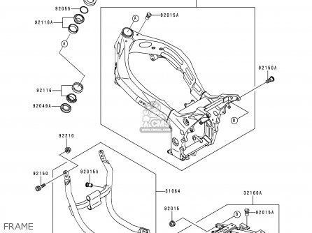 FRAME - ZX900B4 NINJA ZX9R 1997 USA CALIFORNIA CANADA