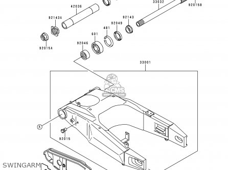 SWINGARM - ZX900B4 NINJA ZX9R 1997 USA CALIFORNIA CANADA