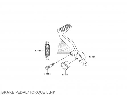 BRAKE PEDAL/TORQUE LINK - ZX900B4 NINJA ZX9R 1997 USA CALIFORNIA CANADA