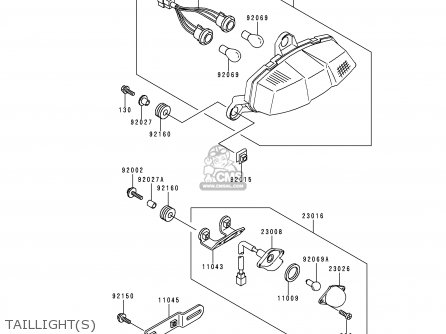 TAILLIGHT(S) - ZX900B4 NINJA ZX9R 1997 USA CALIFORNIA CANADA