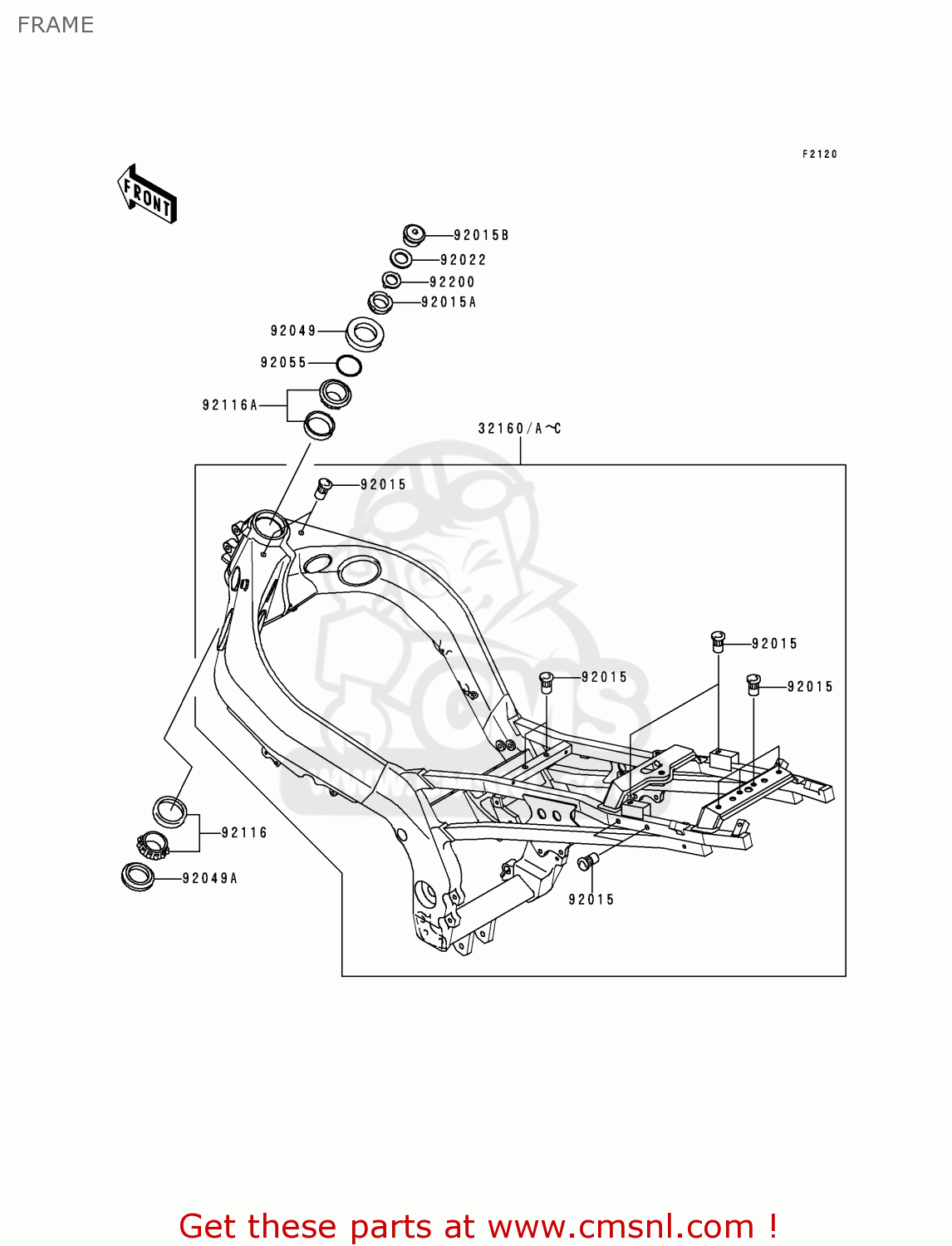 FRAME ZX900C1 NINJA ZX9R 1998 EUROPE UK FR NL AR FG GR IT NR SD SP