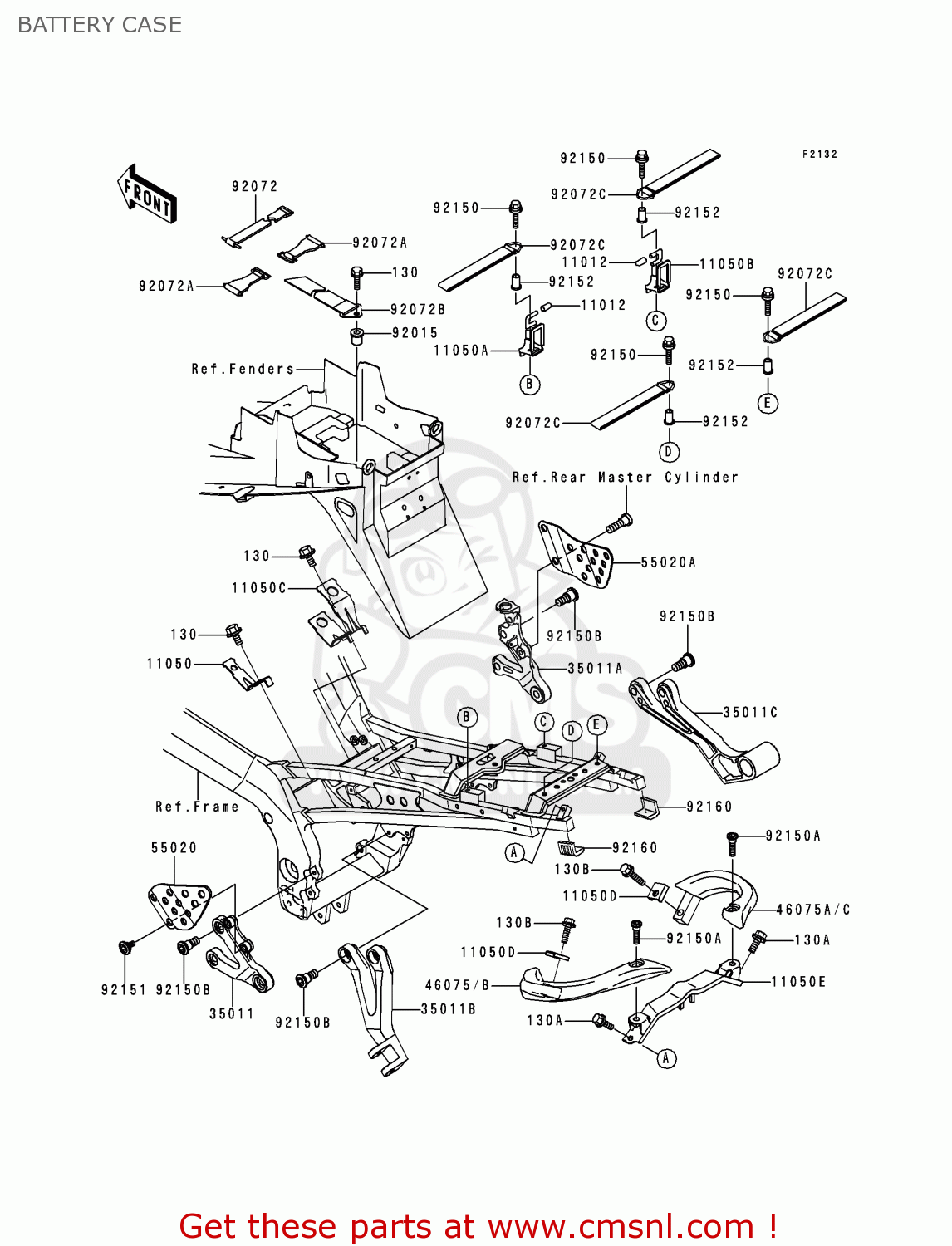BATTERY CASE ZX900C1 NINJA ZX9R 1998 EUROPE UK FR NL AR FG GR IT NR SD SP