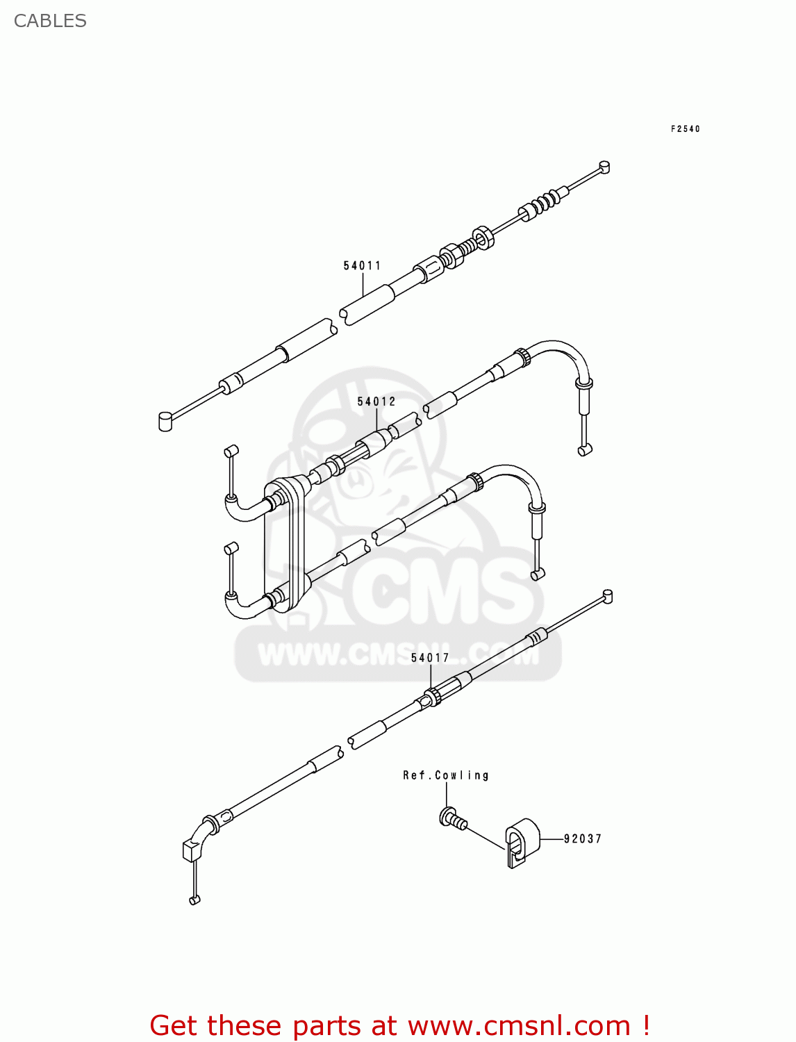 CABLES ZX900C1 NINJA ZX9R 1998 EUROPE UK FR NL AR FG GR IT NR SD SP