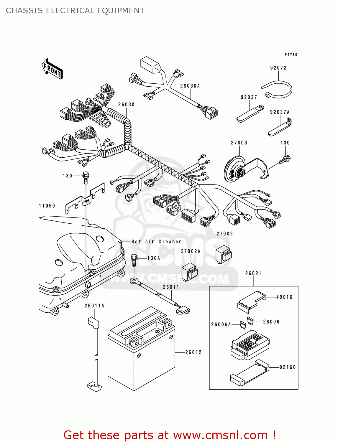 CHASSIS ELECTRICAL EQUIPMENT ZX900C1 NINJA ZX9R 1998 EUROPE UK FR NL AR FG GR IT NR SD SP