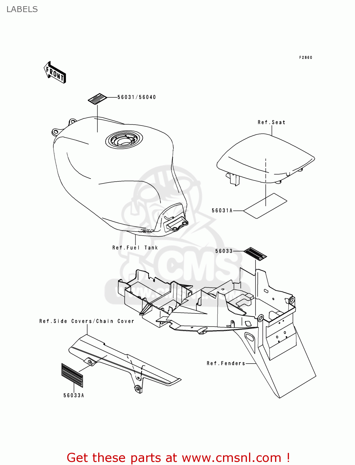LABELS ZX900C1 NINJA ZX9R 1998 EUROPE UK FR NL AR FG GR IT NR SD SP