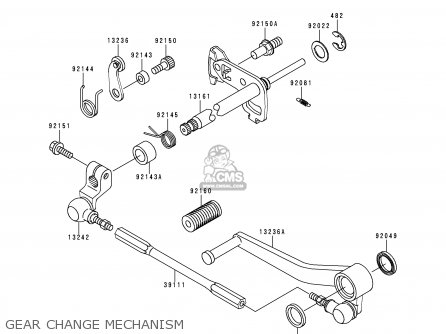GEAR CHANGE MECHANISM - ZX900C1 NINJA ZX9R 1998 EUROPE UK FR NL AR FG GR IT NR SD SP