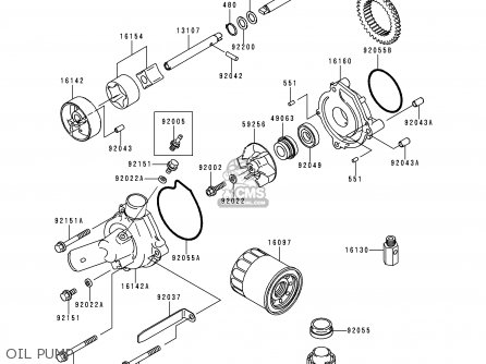 OIL PUMP - ZX900C1 NINJA ZX9R 1998 EUROPE UK FR NL AR FG GR IT NR SD SP