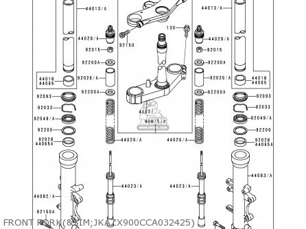 FRONT FORK(&SIM;JKAZX900CCA032425) - ZX900C1 NINJA ZX9R 1998 EUROPE UK FR NL AR FG GR IT NR SD SP