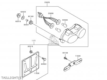 TAILLIGHT(S) - ZX900C1 NINJA ZX9R 1998 EUROPE UK FR NL AR FG GR IT NR SD SP