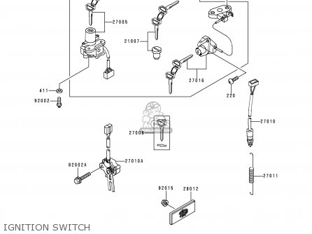 IGNITION SWITCH - ZX900C1 NINJA ZX9R 1998 EUROPE UK FR NL AR FG GR IT NR SD SP