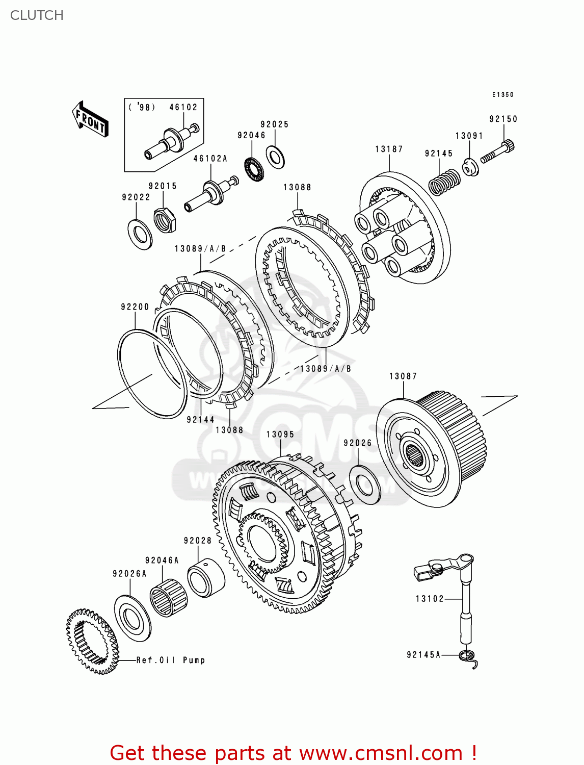 Kawasaki Zx900c1 Ninja Zx9r 1998 Usa California Canada Clutch - Buy 