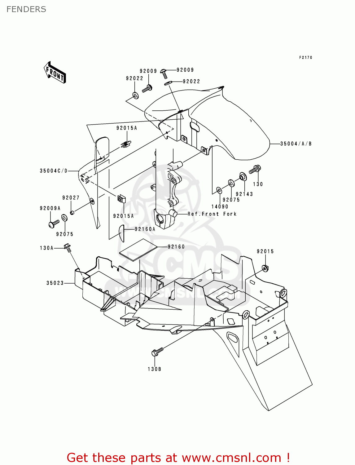 FENDERS ZX900C1 NINJA ZX9R 1998 USA CALIFORNIA CANADA